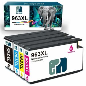 HP 963XL Pack de 4 cartouches d'encre noire, cyan, jaune et magenta grande  capacité authentiques (3YP35AE) - Cdiscount Informatique