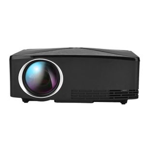 Vidéoprojecteur LANQI Mini VidéoProjecteur multimédia 3D LED HD 1080 P USB Home Office Theater 110-240V Noir EU