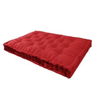 Matelas De Sol 100 Coton 60x120x15cm Terracotta Achat Vente Coussin Matelas De Sol Cdiscount