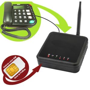 Téléphone fixe sans fil 4G Support de téléphone de bureau GSM  850-900-1800-1900MHZ Carte SIM Téléphone sans fil avec antenne A267 -  Cdiscount Téléphonie