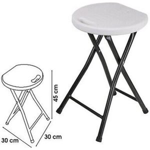 ACAMPTAR Chaise Pliante en Plastique Tabouret de Pied Cuisine Jardin Salle de Bain Tabouret de Toilette Ext/éRieur Portable Chaise dalpinisme Blanc