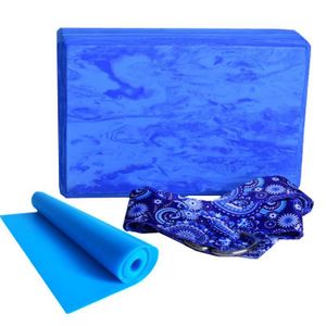 TAPIS DE SOL FITNESS TAPIS DE SOL - TAPIS DE GYM - TAPIS DE YOGA Yoga Brique 3PcsSet Extensible Doux Exquis Exercice style-Camouflage Blue1