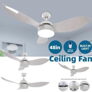 Ventilateur De Plafond Avec Telecommande Et Lumiere Achat Vente Pas Cher