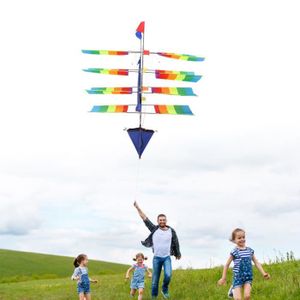 CERF-VOLANT ARAMOX Cerf-volant volant 3D énorme arc-en-ciel voilier volant cerf-volant sports de plein air enfants enfants activité de jeu