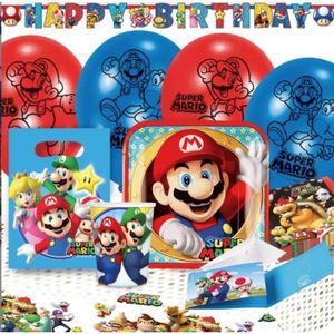 KIT DE DECORATION Mario set 60 pièces en boite, (cde 8) Kit anniversaire enfants , idéal ! Nouveau !