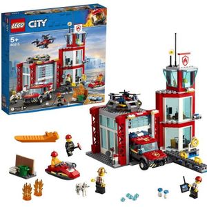 ASSEMBLAGE CONSTRUCTION LEGO® City 60215 La caserne de Pompiers, Jeu de Co