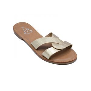 Claquette femme camel shop