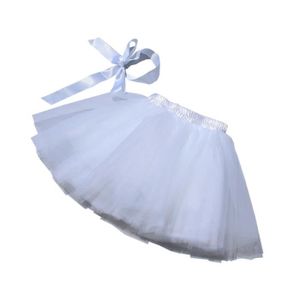 JUPE Jupe tutu en tulle pour petites filles,jupon de ballet pour enfants,pour fête séparés ante,princesse,nouvelle mode- White[F1231]