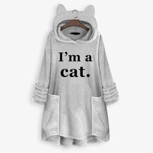 Femmes Polaire Broderie Oreille De Chat Grande Taille Sweat A Capuche Poche Top Chandail Chemisier Sweat Shirt Gris Gris Achat Vente Sweat Shirt De Sport Cdiscount