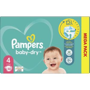 COUCHE PAMPERS Baby-Dry Taille 4 - 90 Couches