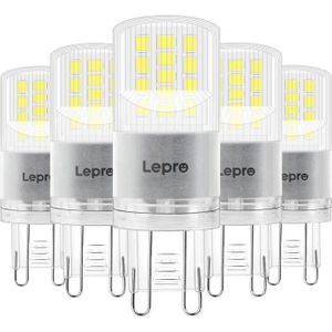 Lilaris Lot de 10 Ampoules LED G9 8 W Maïs sans Scintillement, Blanc Chaud  3000K 700lm