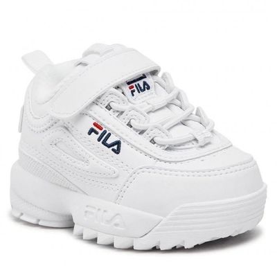 Sneaker Mixte Enfant FILA Disruptor E Blanc Synthetique Plat Blanc Cdiscount Chaussures