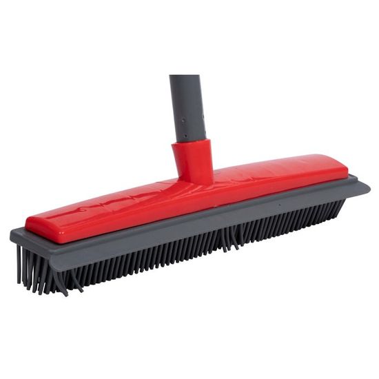 BALAI CAOUTCHOUC + MANCHE TÉLÉSCOPIQUE - POILS / CHEVEUX - 80/140 CM