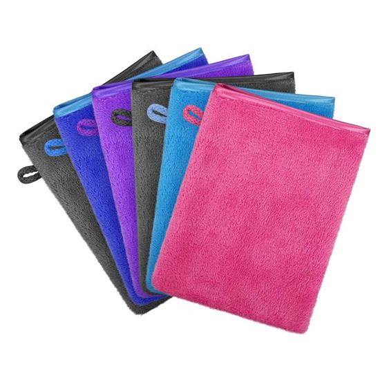 Microfibre Eponge Gant de Toilette Lingettes Démaquillantes Lingettes Nettoyantes