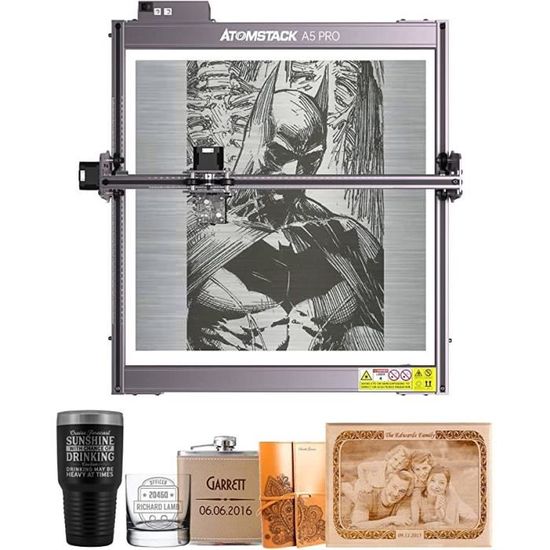 ATOMSTACK A5 Pro Graveur laser 5.5W puissance optique 40W Machine à ...