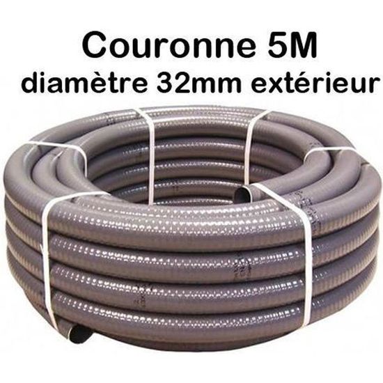 couronne rouleau 5m tuyau piscine pvc pression souple semi rigide a coller diametre o 32mm exterieur 3 2cm 32 mm cdiscount jardin