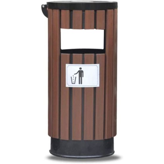 OHMG Poubelle Cendrier Extérieur 35 L – Acier Inoxydable, Anti-Rouille, Pour Hôtel Jardin Bureau