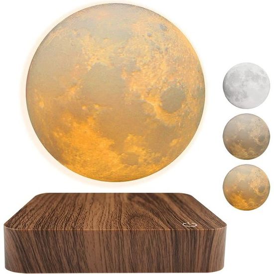 Lampe lune en lévitation, impression 3D magnétique, veilleuse lune, avec 3  modes de couleur pour bureau ou chambre à coucher, A484 - Cdiscount Maison