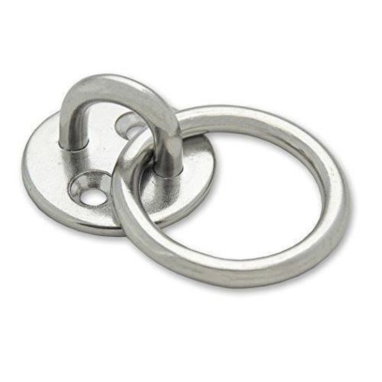 Lot De 5 œillets Ronds - Acier Inoxydable V4A - Diamètre 40 Mm - Charge 180 Kg - Résiste à L'eau De Mer