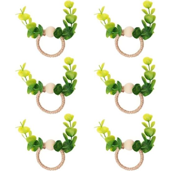 Lot De 4 Ronds De Serviette Citron – Fait Main, Jaune, Taille 6x4.5x3.8 Cm, Neufs