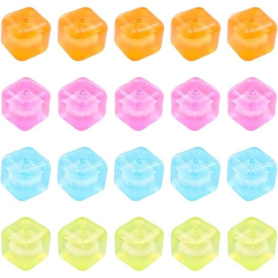 Glacons Réutilisables Lot De 10 - Multicolore Pour Boissons Fraîches | Compatible Lave-vaisselle Et Congélo