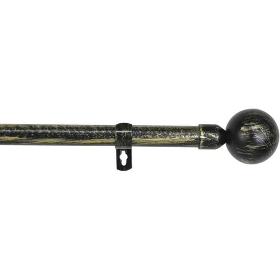 Barre Simple En Fer Universelle Extensible, Tringle À Rideaux Décorative Extensible (Noir