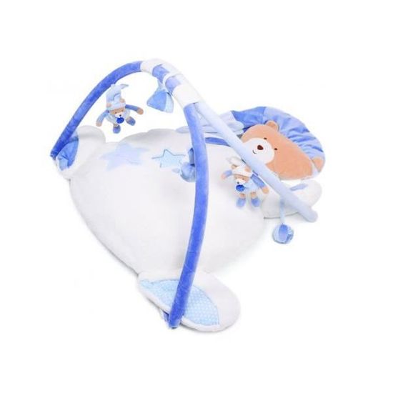 Tapis d'éveil - Doudou et compagnie - petit chou - Bleu - Avec arche jouet - 100x80cm