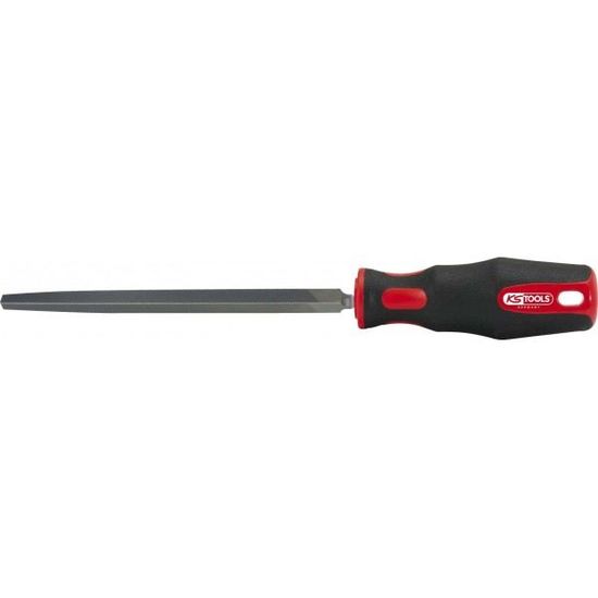 KS Tools 157.0206 - Lime Ronde Demi-Douce 250 Mm Avec Poignée Bi-Matière Ergonomique