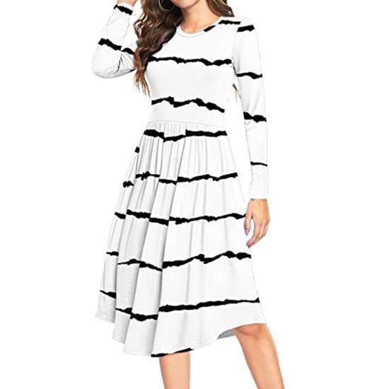Robe été Femme En Lin Fluide - Longue, Col V, Bretelles Spaghetti, Poche, Unie, Taille Haute - 6