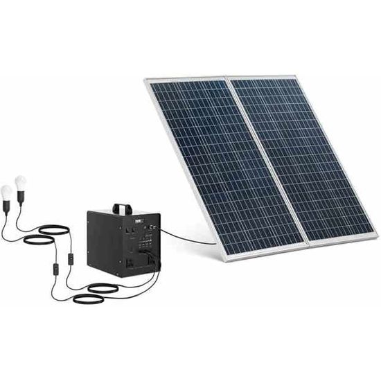 Groupe électrogène solaire avec panneau solaire et onduleur 1000 W 5/12/230 V 3 LED Cdiscount