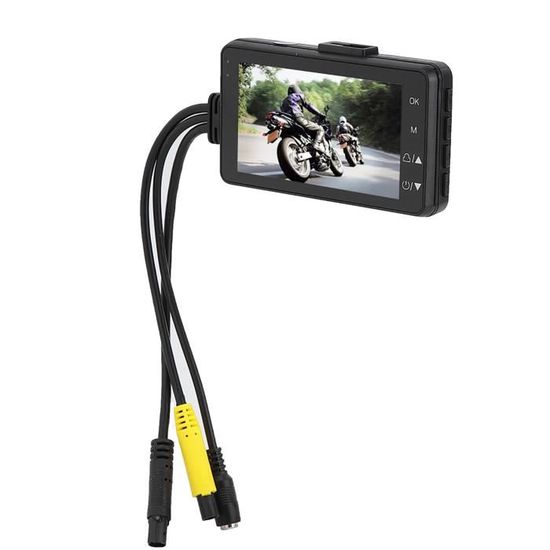 Système Double Caméra Moto OBEST - Écran LCD 3 Pouces - Caméra Avant 720P 120°, Arrière 480P Vision Nocturne - Démarrage Automatique