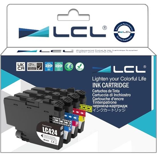 Cartouche D'encre Compatible Brother LC424 - Pour Imprimantes DCP-J1200W Et Modèles Similaires