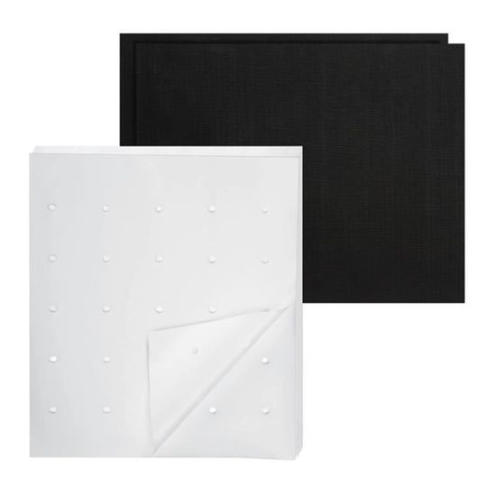 Papier Sulfurisé Carré Pour Friteuse à Air,50 Pièces Papier De Cuisson Air Fryer Jetable