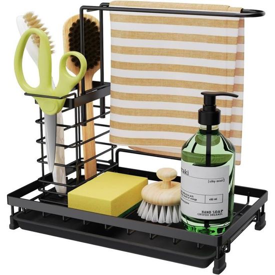 Porte-éponge De Cuisine En Acier Inoxydable, Organiseur D'évier, Brosse à Savon, égouttoir à