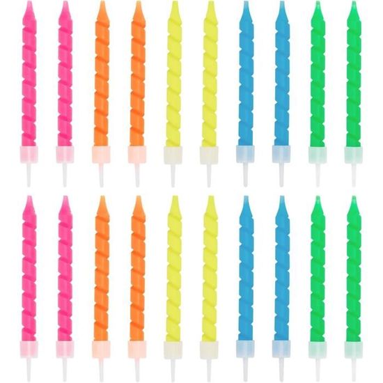 MACOSA HOME Lot De 8 Bougies Spirales Torsadées Gris Foncé 20 Cm - Élégance Pour Votre Intérieur