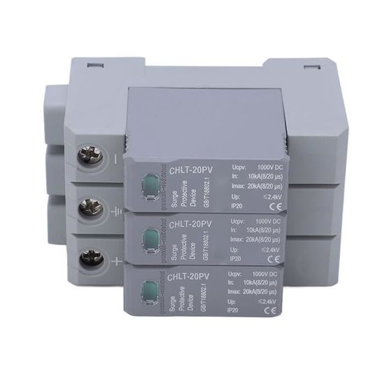 Boîtier Couplage Solaire PV DC 40A/1000V IP65 - Parasurtenseur 2 In 2 Out Pour Panneaux
