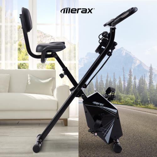 X-Bike Vélo d'appartement ergomètre pliable,Console LCD (8 niveaux , selle + dossier & poignées)
