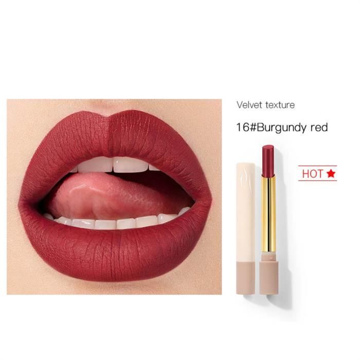rouge à lèvres Pack de rouge à lèvres de tube de tabac mat bâton à lèvres longue durée imperméable 16 couleurs XDD91105686P_Ion