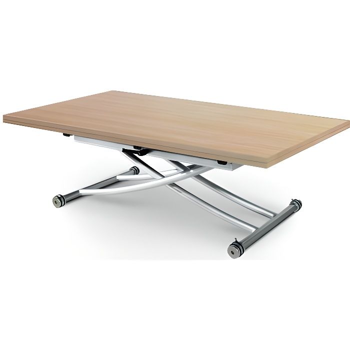 TABLE BASSE RELEVABLE CLEVER XL CHENE CLAIR