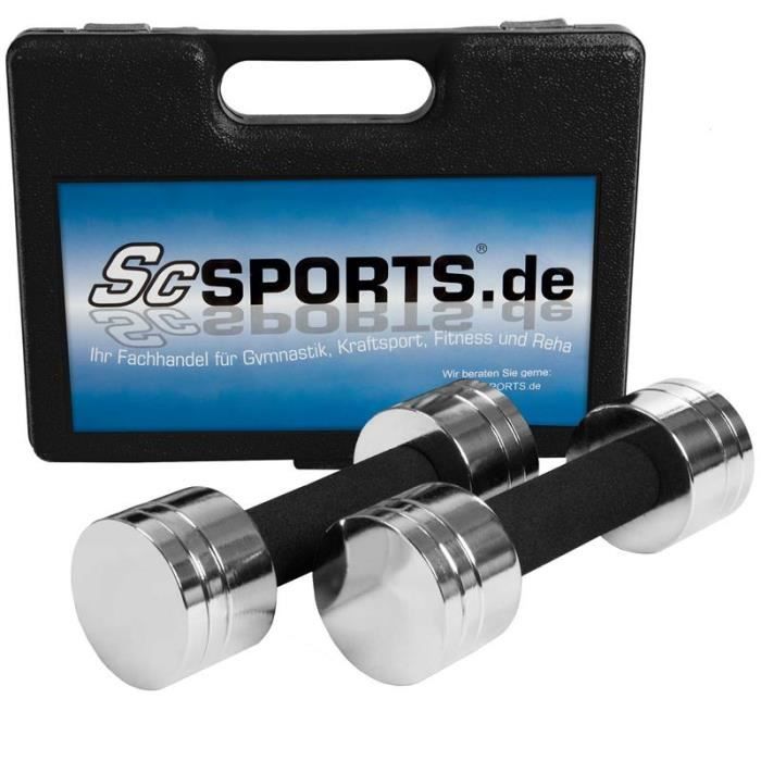 haltere de 5 kg chrome e noir