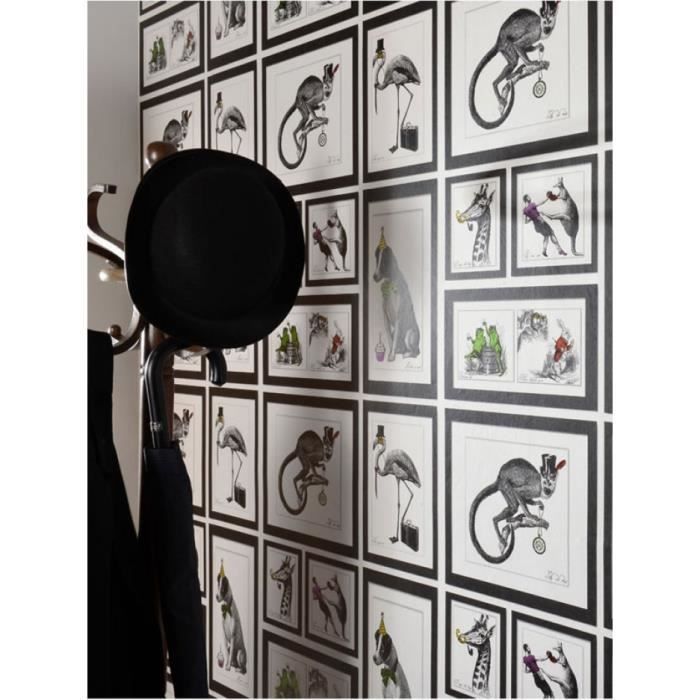 Fou Chiens Encadré Animaux Papier Peint - 97921