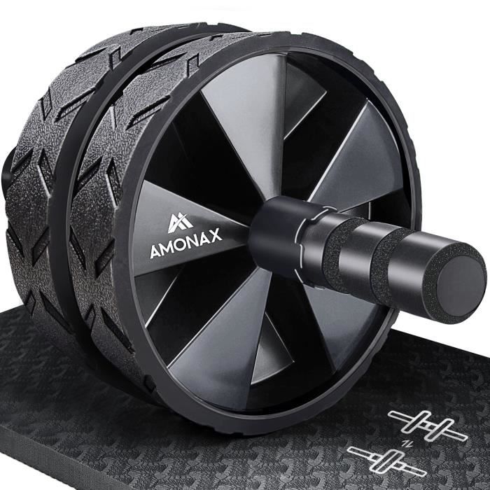 AMONAX Roue Abdominale Convertible, AB Roller Wheel, Roulette Abdominaux Exercice pour Abdominaux, Roue de Fitness pour Musculation