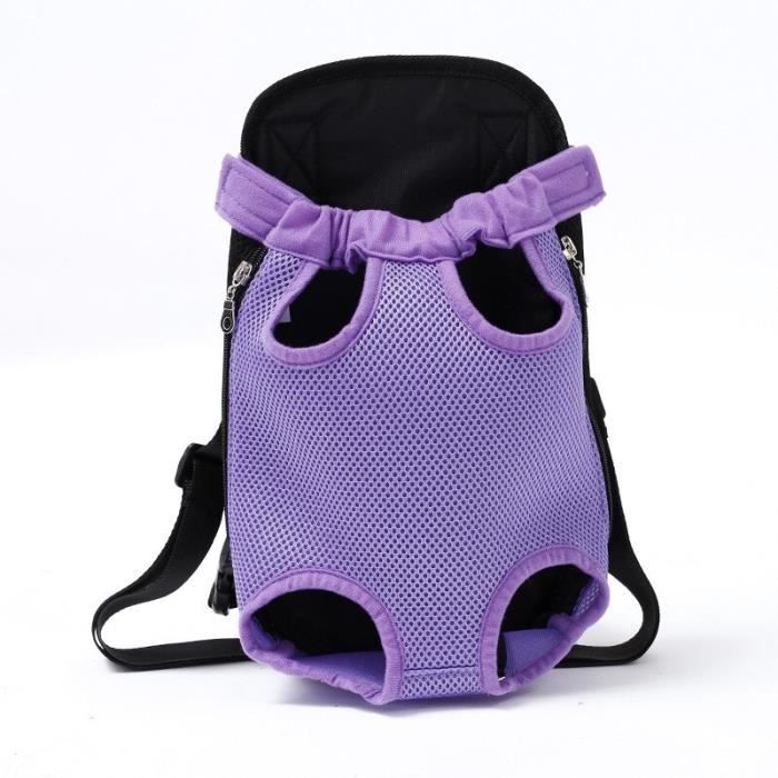 Sac de transport,Nouvelle mode 4 taille et 7 couleurs animaux de compagnie chien transporteurs sacs à dos chat - Type Purple-XL
