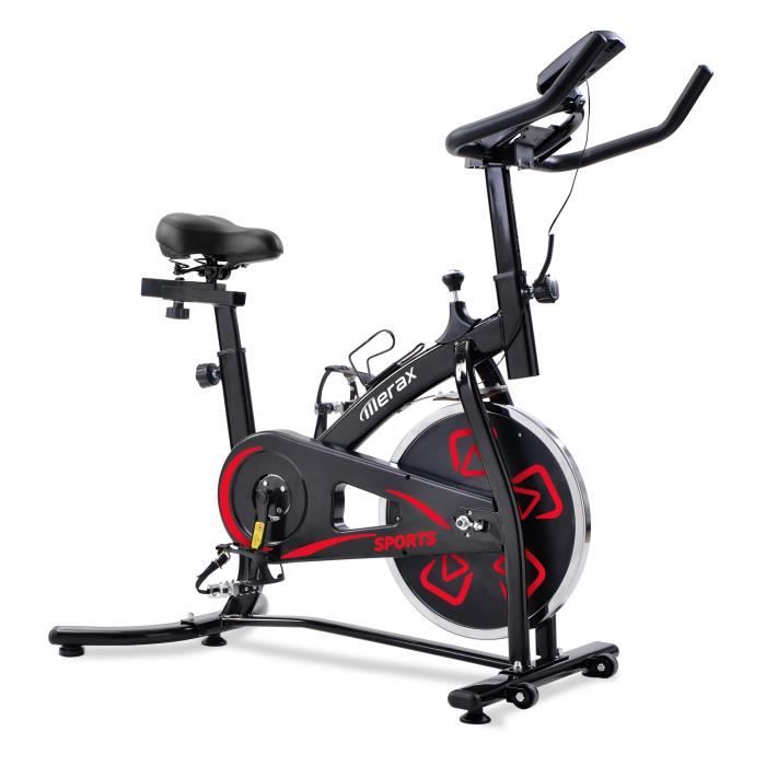 Vélo d'appartement avec console LCD Vélos d'intérieur Aérobic Sièges et Guidons réglables