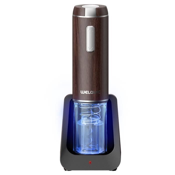 WELQUIC Tire bouchon Ouvre-bouteilles à vin électrique - Marron
