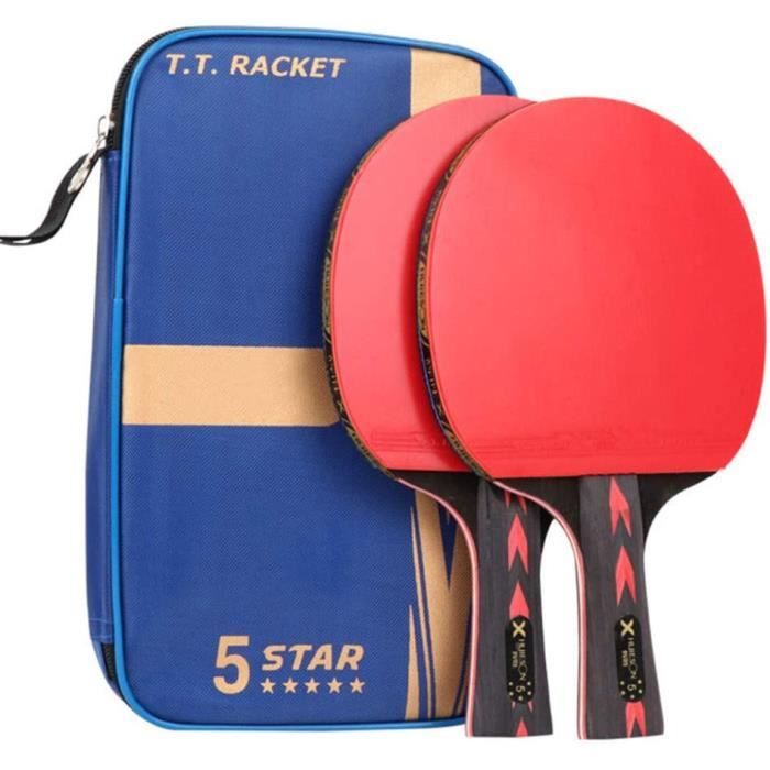 XGGYO Raquette de ping-pong Offensive, Adhésif inversé double face 5 étoiles, Adaptéà la Formation et à l'enseignement-Comme mon604