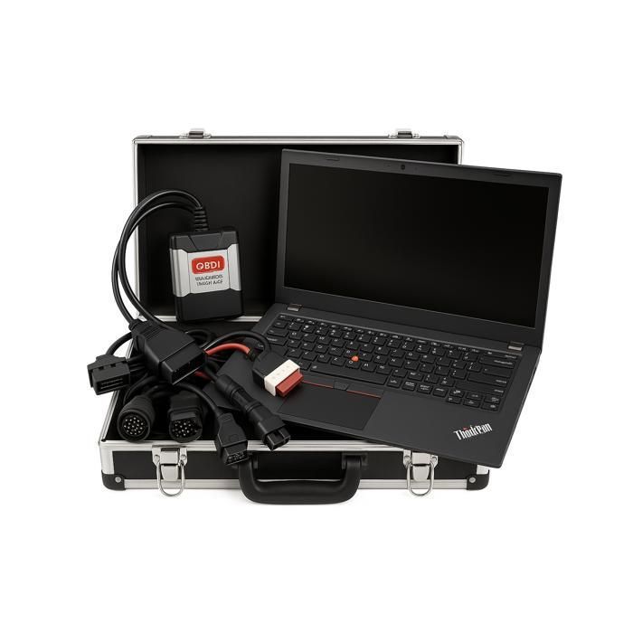 valise de diagnostic automobile poids lourd + voiture léger multi-diag obd1 obd2 avec ordinateur pc + revue technique toute marque