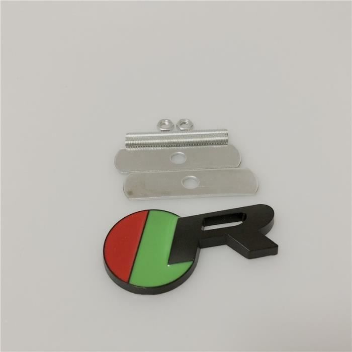 Décoration Véhicule,Logo de calandre en métal R S, 1 pièce, emblème pour Jaguar XJ XE XF S TYPE X TYPE F TYPE - Type R black