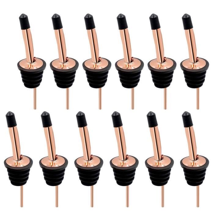 Tire-Bouchon,Verseurs de bouteilles classiques en acier inoxydable, lot de 12 verseurs à bec conique avec capuchons en - Type Or