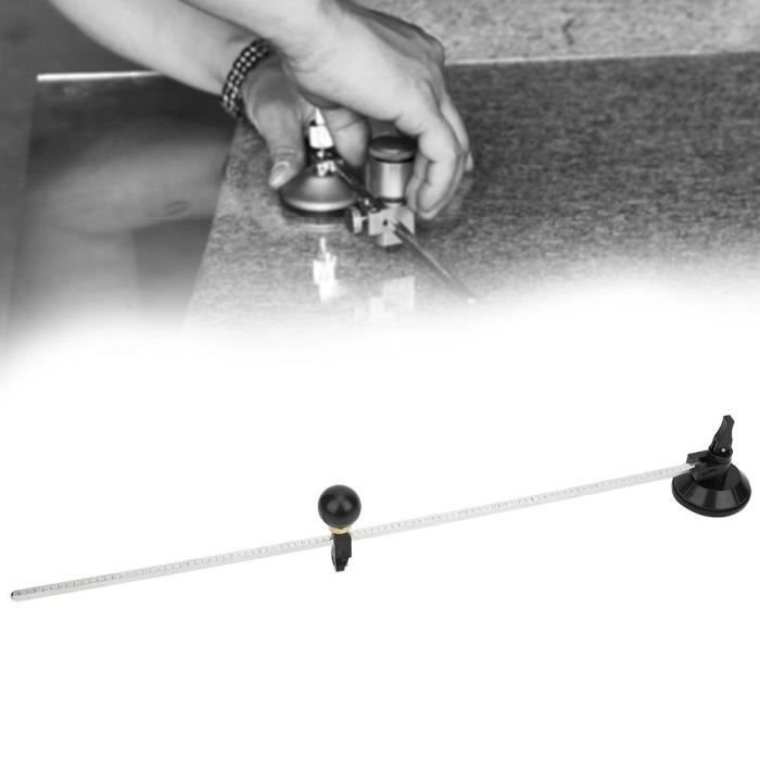 VBESTLIFE boussole coupe-verre Boussoles réglables de 50 cm de type coupe-cercle en verre outils de coupe circulaires avec ventouse